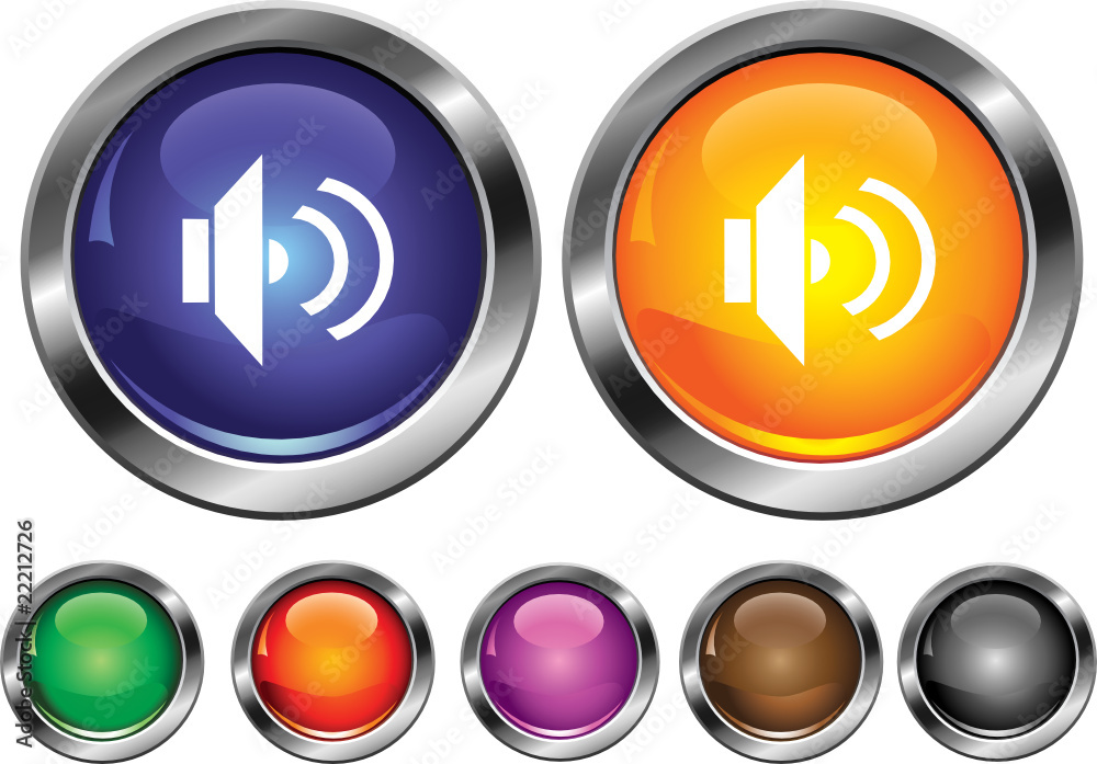 Vector collection icons with loud-speaker sign Vector collection icons with loud-speaker sign