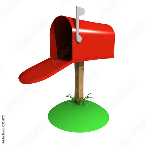 3d mailbox red