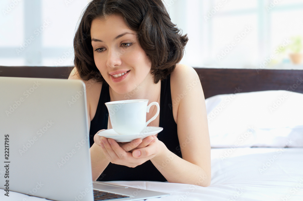working in a laptop working in a laptop