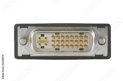 DVI connection isolated on white