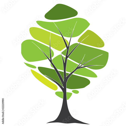 card design with stylized trees and text .vector illustration