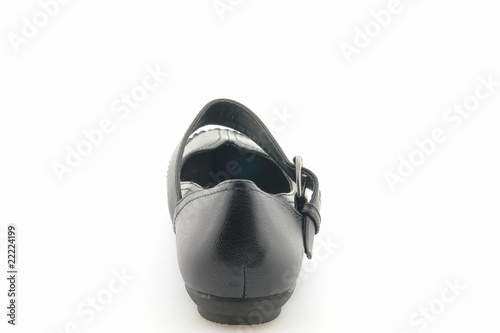 Ballerines noires en cuir photo