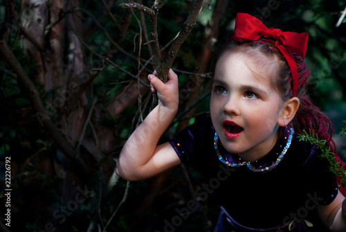 snow white and a fairy tale, litle girl