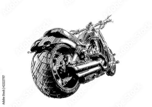 sketching of the motorbike #22227117