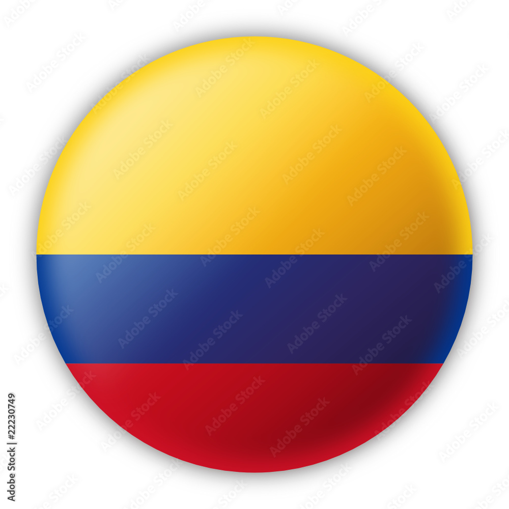 Round Pin Flag of Colombia