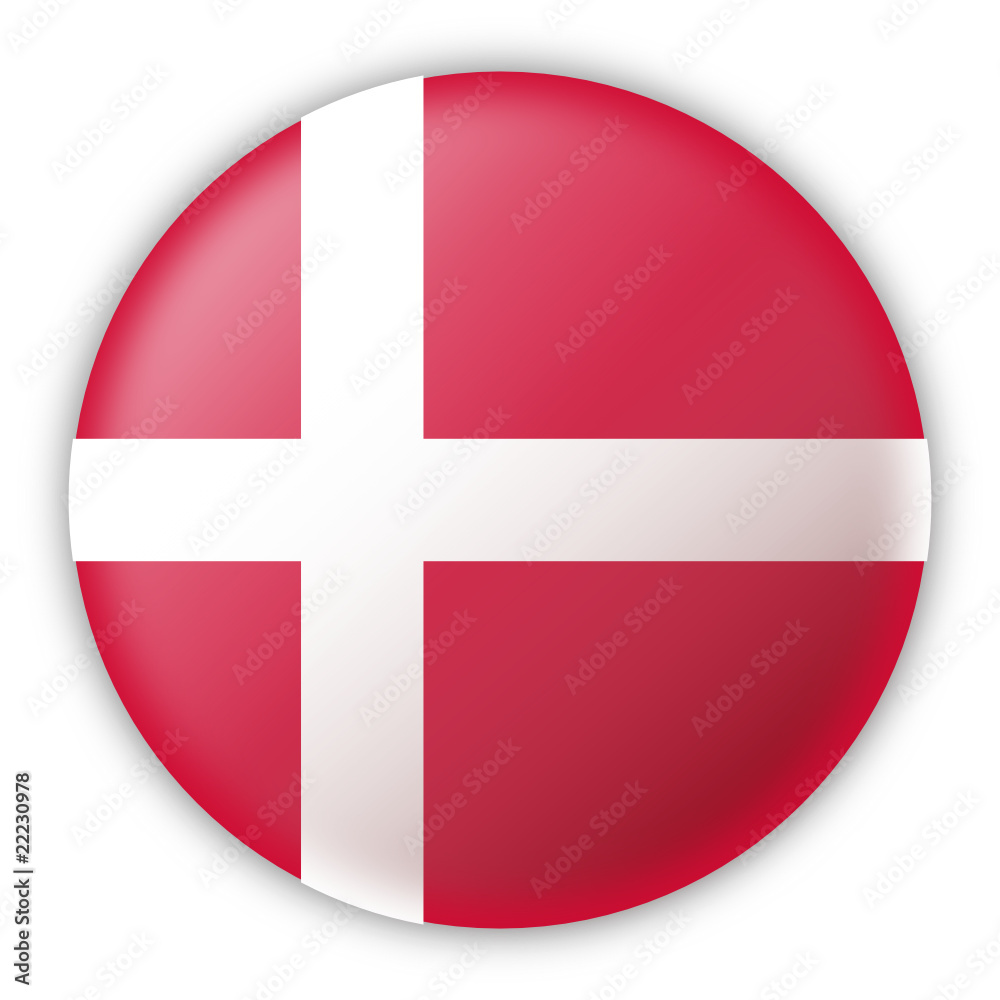 Round Pin Flag of Denmark