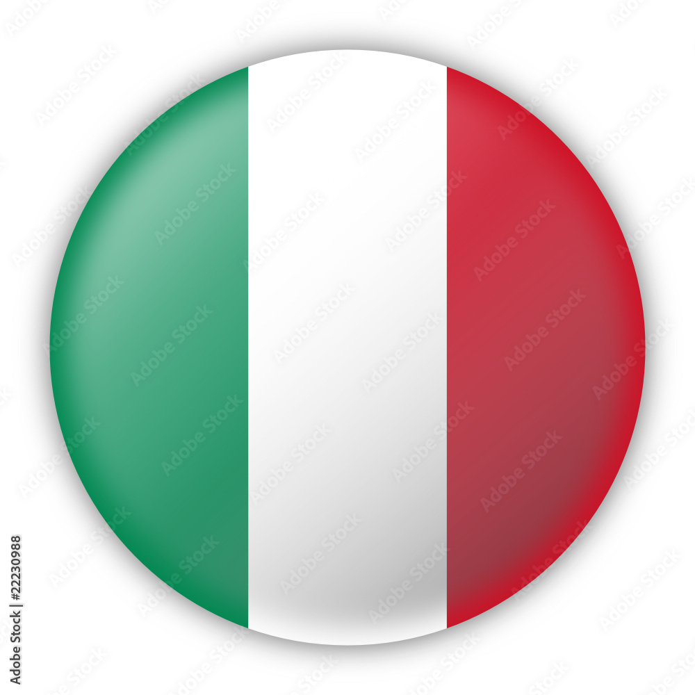 Round Pin Flag of Italy