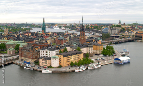 aerial view of stockholm city