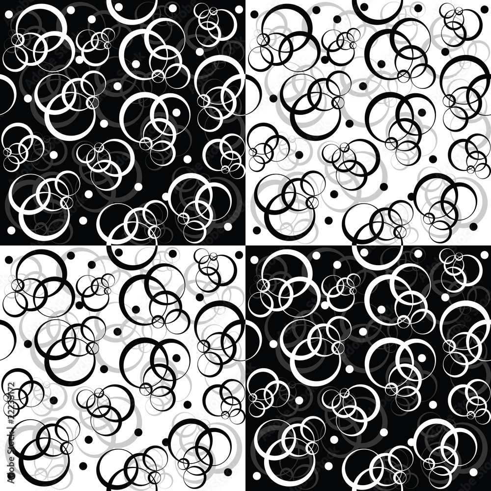 Black and white pattern with circles Black and white pattern with circles