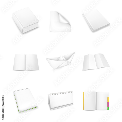 Paper icons, vector