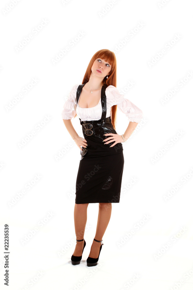 Smiling business woman isolated on white background Smiling business woman isolated on white background
