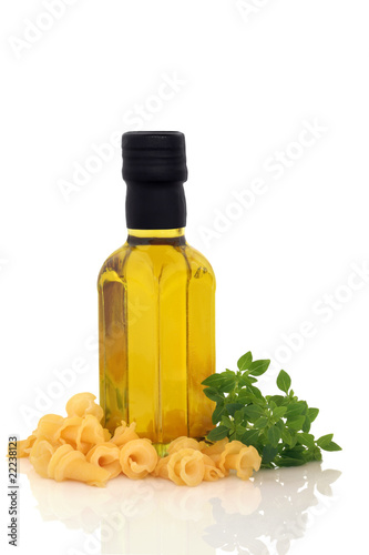 Pasta, Basil and Olive Oil photo