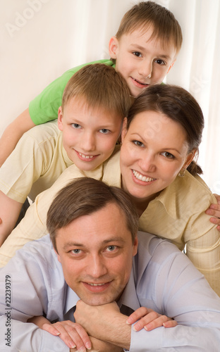 happy parents with children