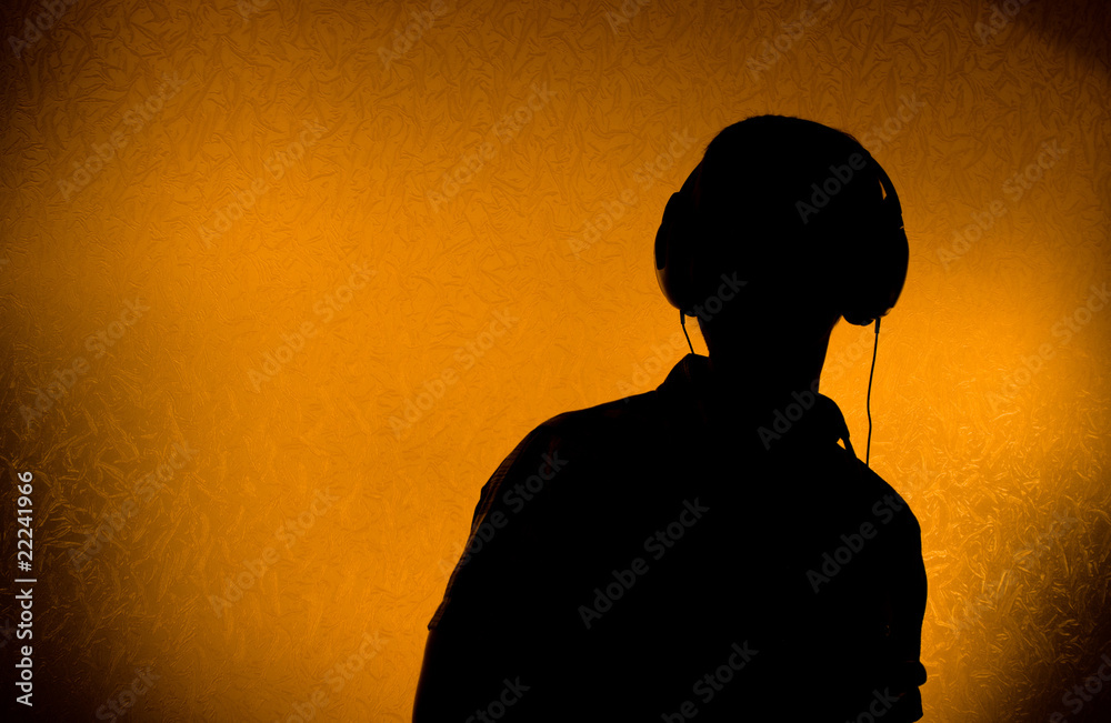 DJ with earphones