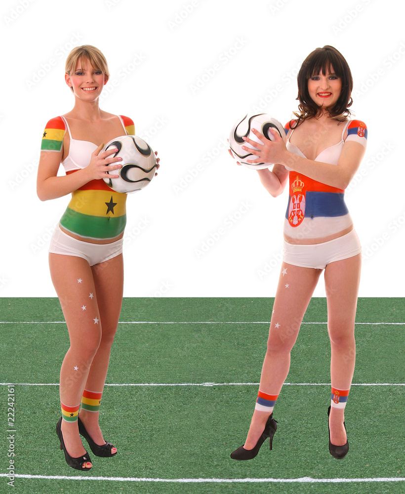 WM 2010 Spiel Ghana - Serbien mit Rasen WM 2010 Spiel Ghana - Serbien mit Rasen