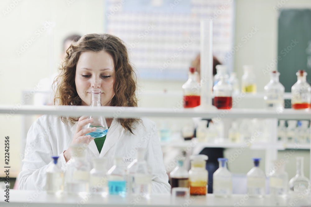 young woman in lab