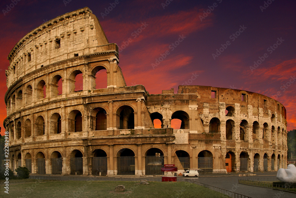 The Colosseum at sunset