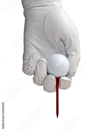 Golf Glove, Ball and Tee photo