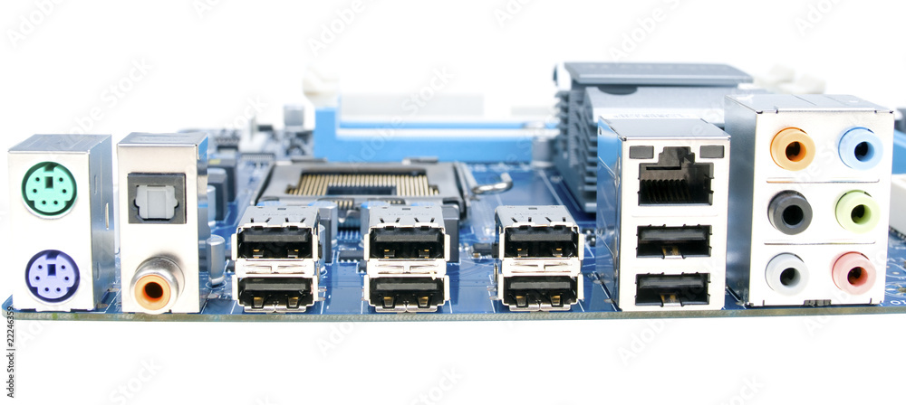 Fototapeta premium Computer socket panel