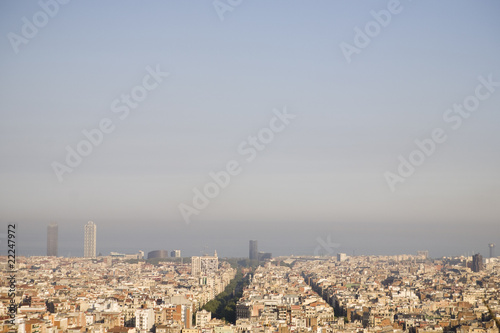 Panorama von Barcelona in Spanien