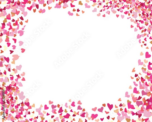 Red Hearts Border Vector background
