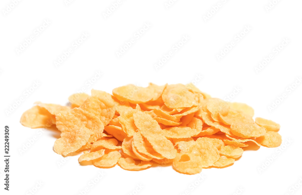 Cornflakes isolated on white background Cornflakes isolated on white background