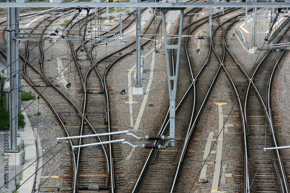 Naklejka premium Railroad junction in St. Gallen, Switzerland