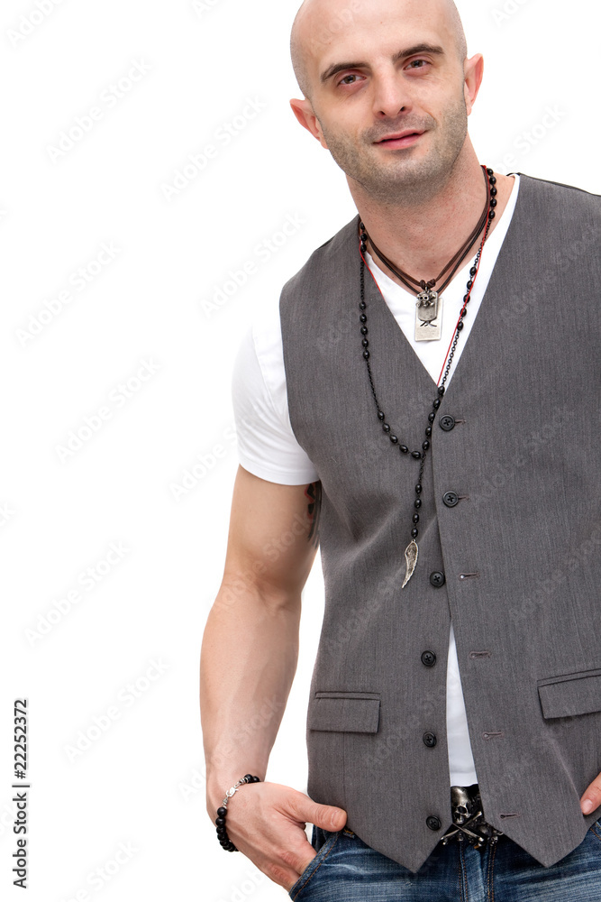 Naklejka premium Happy young man smiling