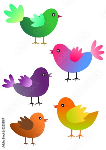 Decorative birds - vector