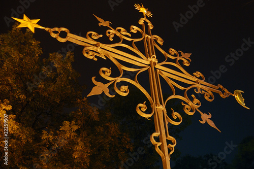 Obraz na płótnie Symbol cross of cemetary Vysehrad in Czech republic