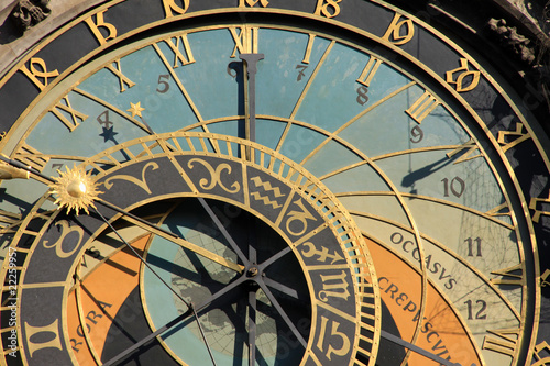 The ancient astronomical Clock in Prague © Kajano