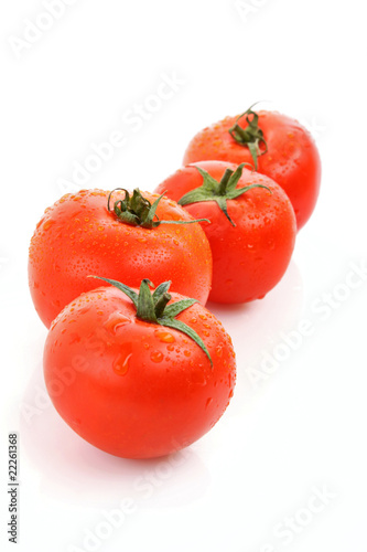 red tomato vegetables isolated on white background