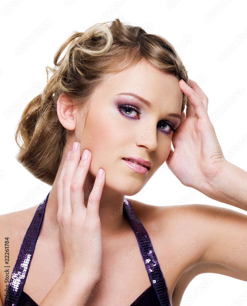 Fototapeta premium Portrait of beautiful blond woman