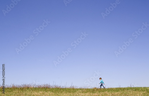 boy on meadow