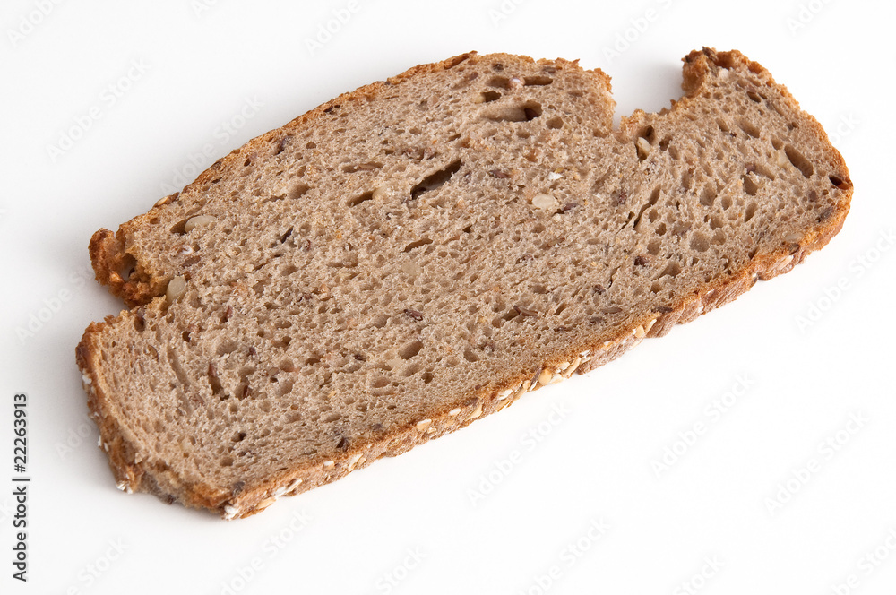 Eine Scheibe Mehrkornbrot Eine Scheibe Mehrkornbrot