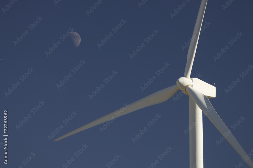 windmill and moon windmill and moon