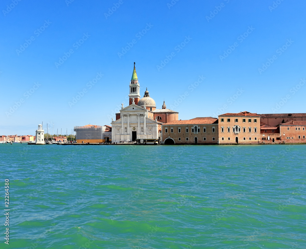 Venice on blue