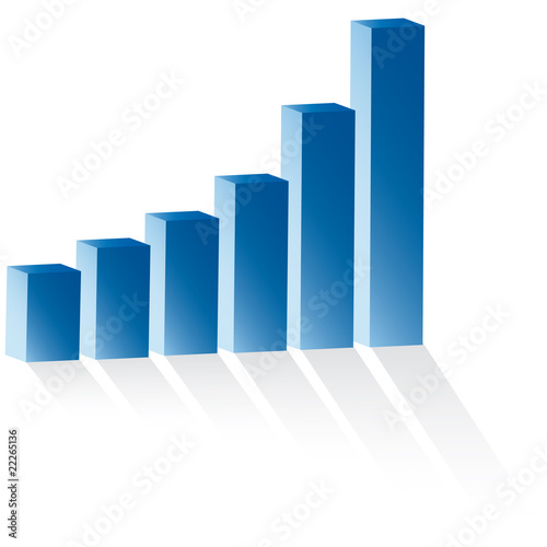 3d statistic buiness chart vector