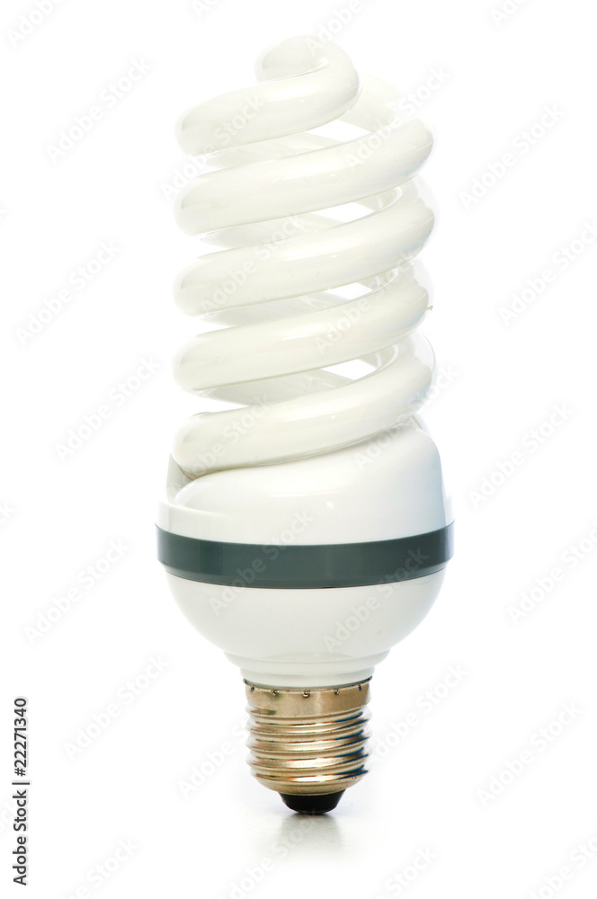 Energy saving lamp isolated on the white background Energy saving lamp isolated on the white background