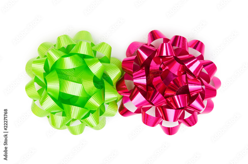 Ribbon bow isolated on the white background Ribbon bow isolated on the white background