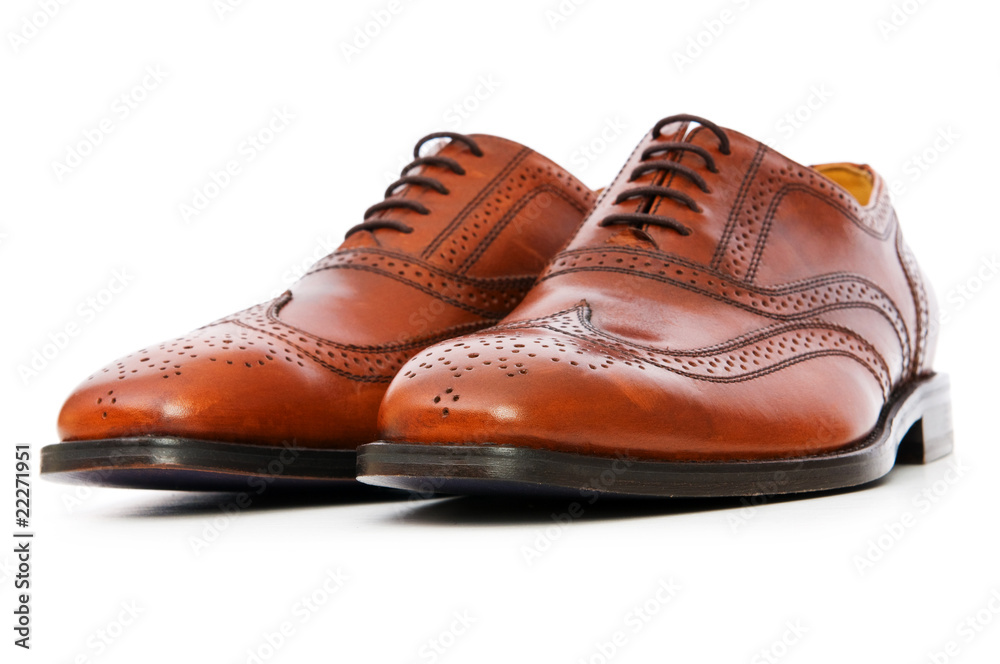 Male shoes isolated on the white background Male shoes isolated on the white background