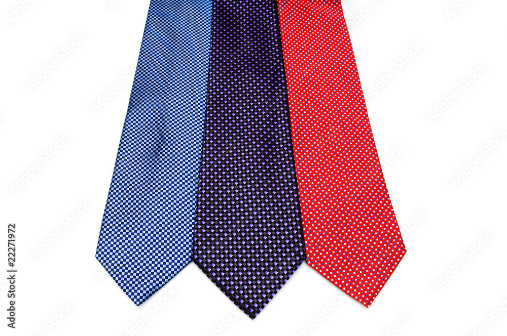 Silk tie isolated on the white background Silk tie isolated on the white background