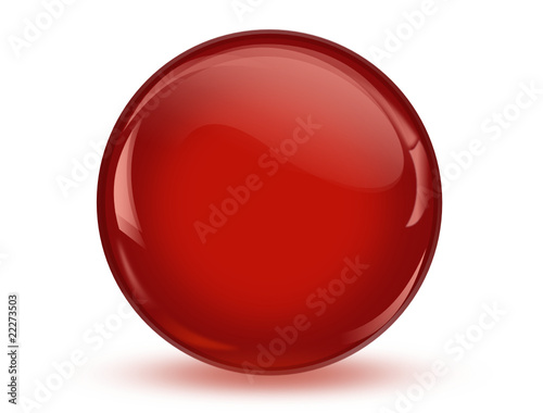 ball reflection, 3d red