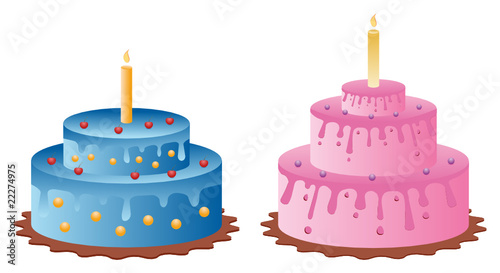set of two birthday cakes from celebration