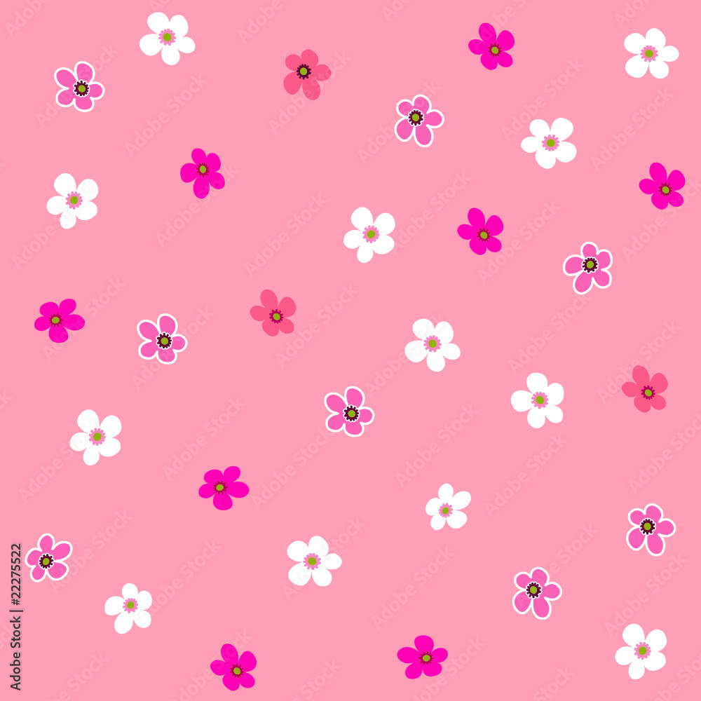 Seamless pink flower plaid pattern Seamless pink flower plaid pattern