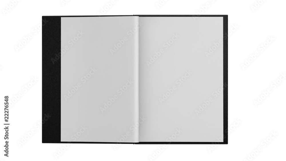 Black leather cover notepad with flipping pages with alpha Black leather cover notepad with flipping pages with alpha