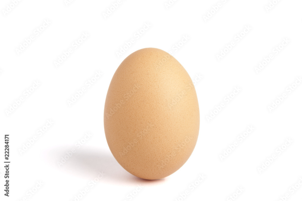 One egg, isolated on white background One egg, isolated on white background