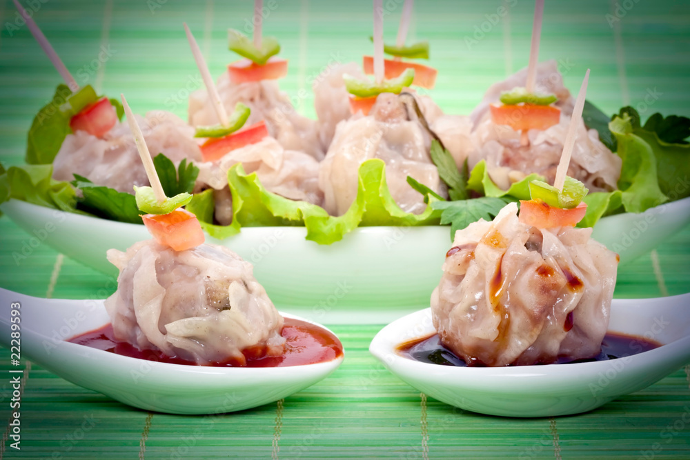 Bouchées de viande vapeur / Cuisine réunionnaise asiatique