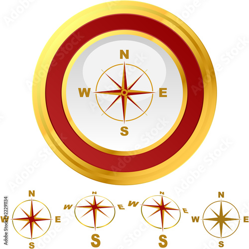 Vector compass. Graphic elements set.