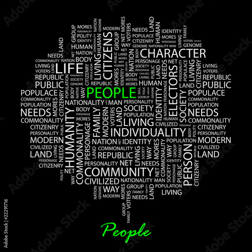 PEOPLE. Wordcloud vector illustration.